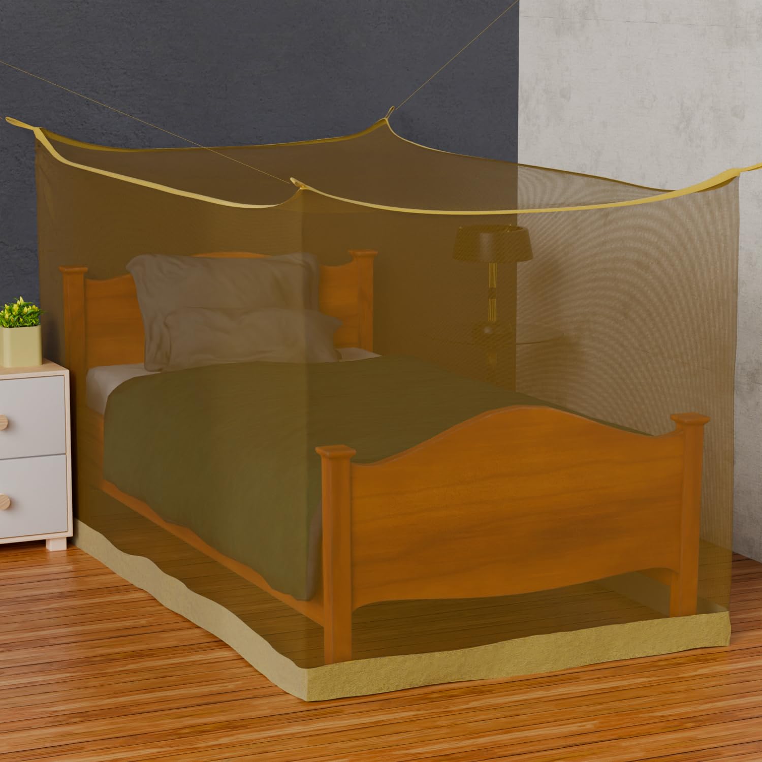 Oriley Mosquito Net Single Bed Soft Maharani Jali Canopy Bug Netting for Baby Adults Camping Screen House (Khaki, 3 x 6 Feet) (B0CPT4Y2XY) Amazon Price History, Amazon Price Tracker