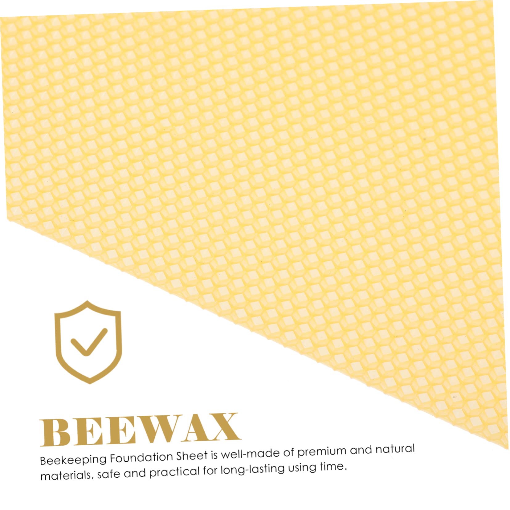 Abaodam 30 Láminas de Base de Colmena de Cera de Abeja Amarilla Suavidad Moderada y Alta Producción para Fabricación de Velas y Barnizado de Muebles