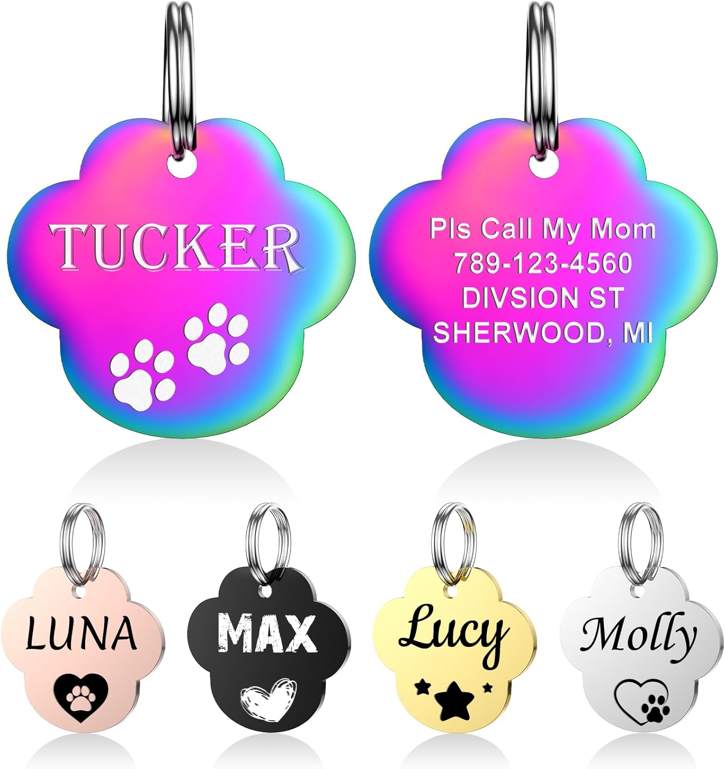 Dog Tags Engraved for Pets YEHANTI Personalized Dog Tags