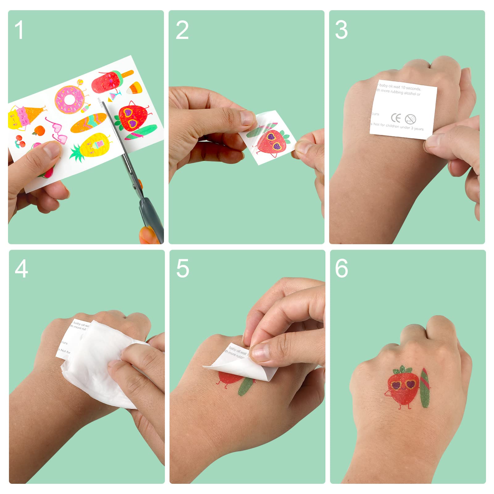 Obst-Party-Geschenkset Für Kinder – 12 Tüten, 12 Spielzeuge, 12 Slap-Armbänder, 12 Anstecknadeln, 12 Temporäre Tattoos – Ideal Für Geburtstag, Karneval Oder Als Belohnung Im Klassenzimmer