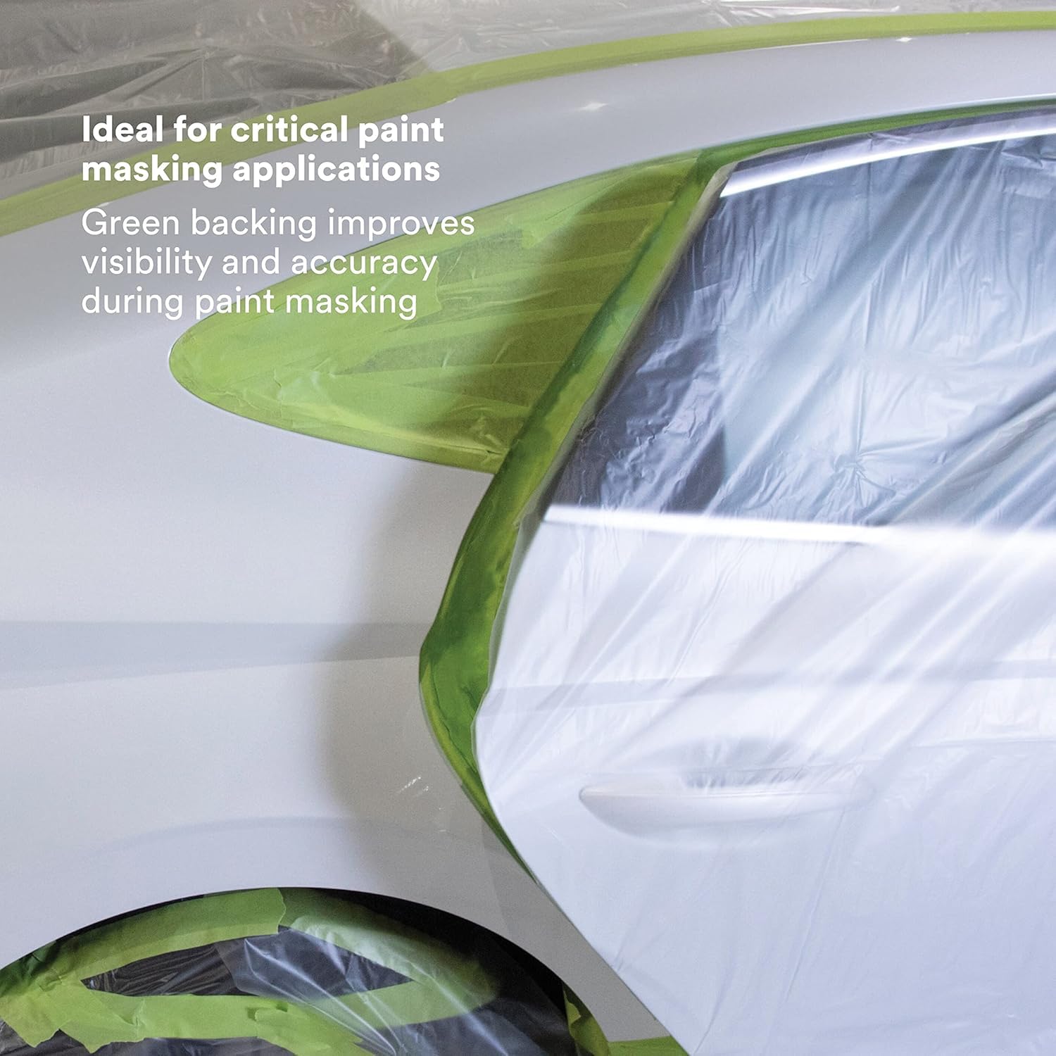 3M Scotch 401+ High Performance Green Masking Tape – 2 inches x 60 Yards (48mm x 55m), Heat Resistant up to 250°F, Clean Removal, Ideal for Automotive and Industrial Applications, 12 Rolls