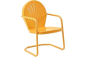 Crosley Outdoor Furniture: Griffith Retro Metal Outdoor Chair, Tangerine