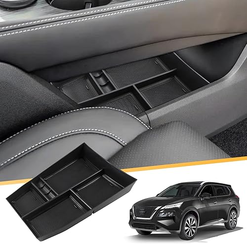 Miniatura 1 de LFOTPP Organizador de consola central inferior para Nissan Rogue 2021 2022 2023 2024 2025 2026 Nissan Rogue [S/SL/SV/Platinum] T33 Caja de