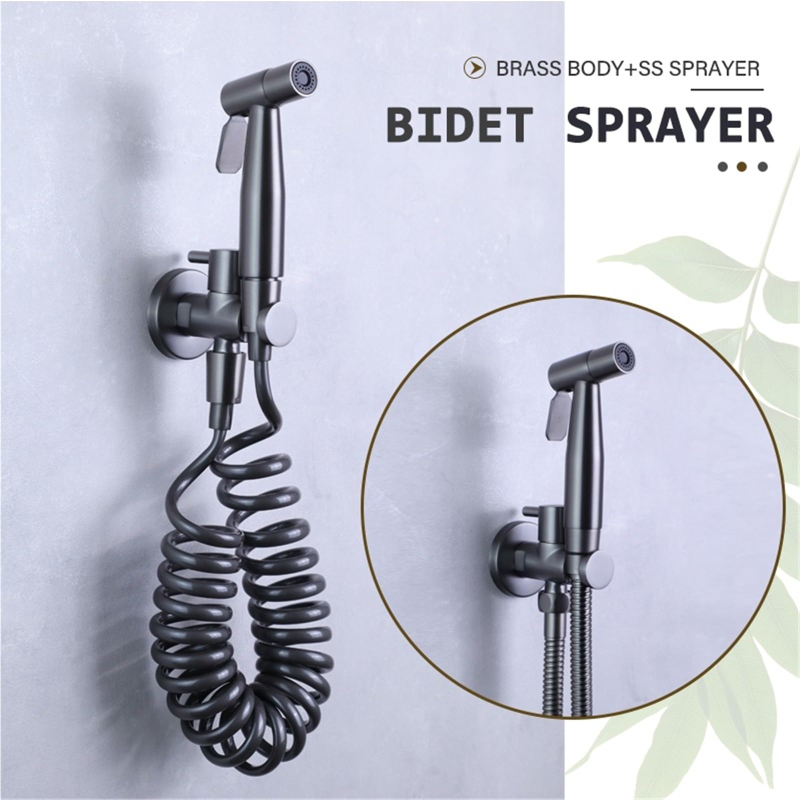 Set spruzzatore for bidet portatile in acciaio inossidabile