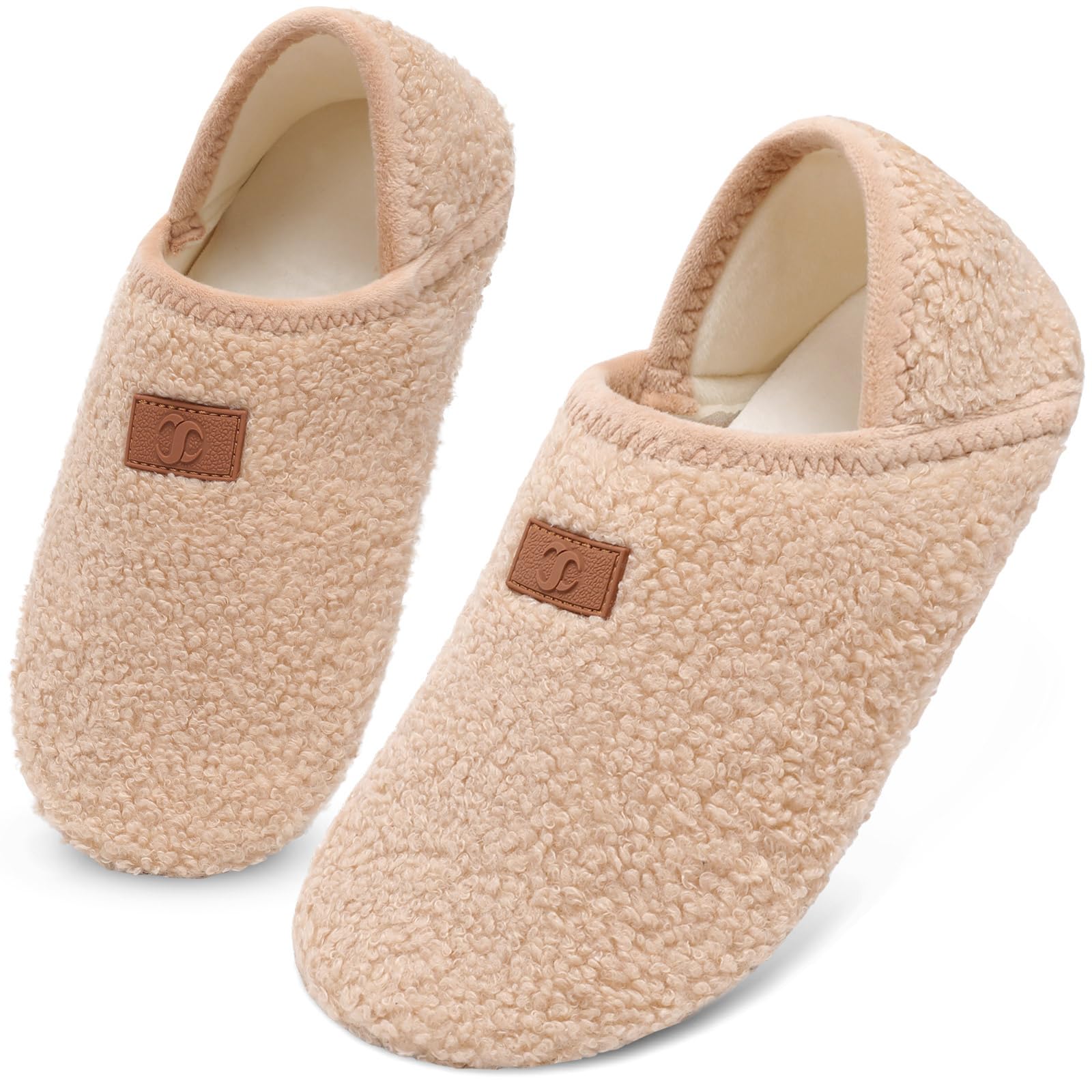 Scurtain House Slippers for Women Men House Shoes Comfy Socks Lightweight Unisex Adults Barefoot Shoes Non-Slip Travel Slippers