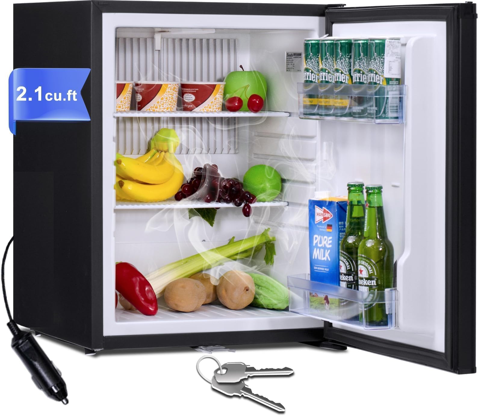 Smad DSX-60B2E-US 2.1 cu ft Compact Fridge Black