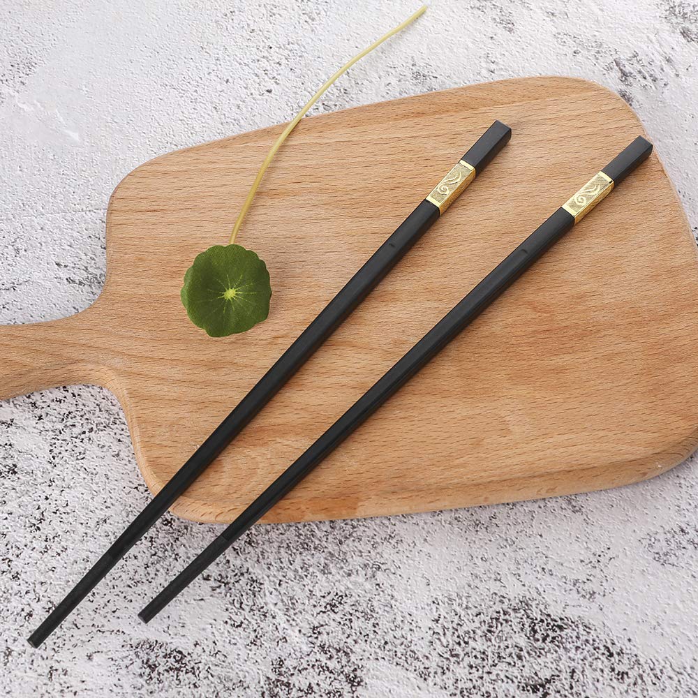 5 paia di bacchette giapponesi in bambù naturale con motivo unico, lavabili in lavastoviglie, riutilizzabili, antiscivolo, set regalo per piatti asiatici, sushi, spaghetti di riso, bastoncini cinesi