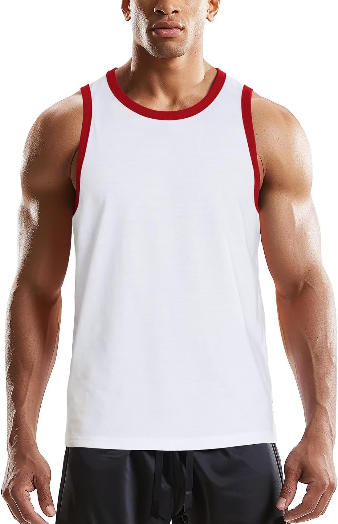 adidas red white and blue tank top