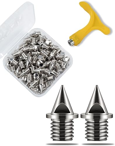 ParaDance Picos de pista de 14 pulgadas 120 unidades picos de repuesto para zapatos de pista picos de acero de aleación para campo traviesapista y