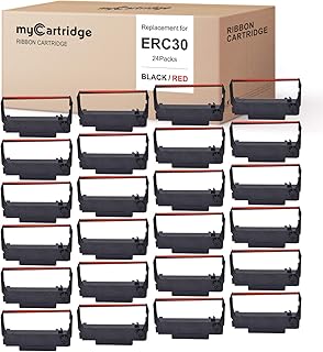 myCartridge 24 Pack ERC30 ERC-30 ERC 30 34 38 B/R Compatible with Ribbon Cartridge Used with Epson ERC30/ERC34/ERC38,TM-U2...