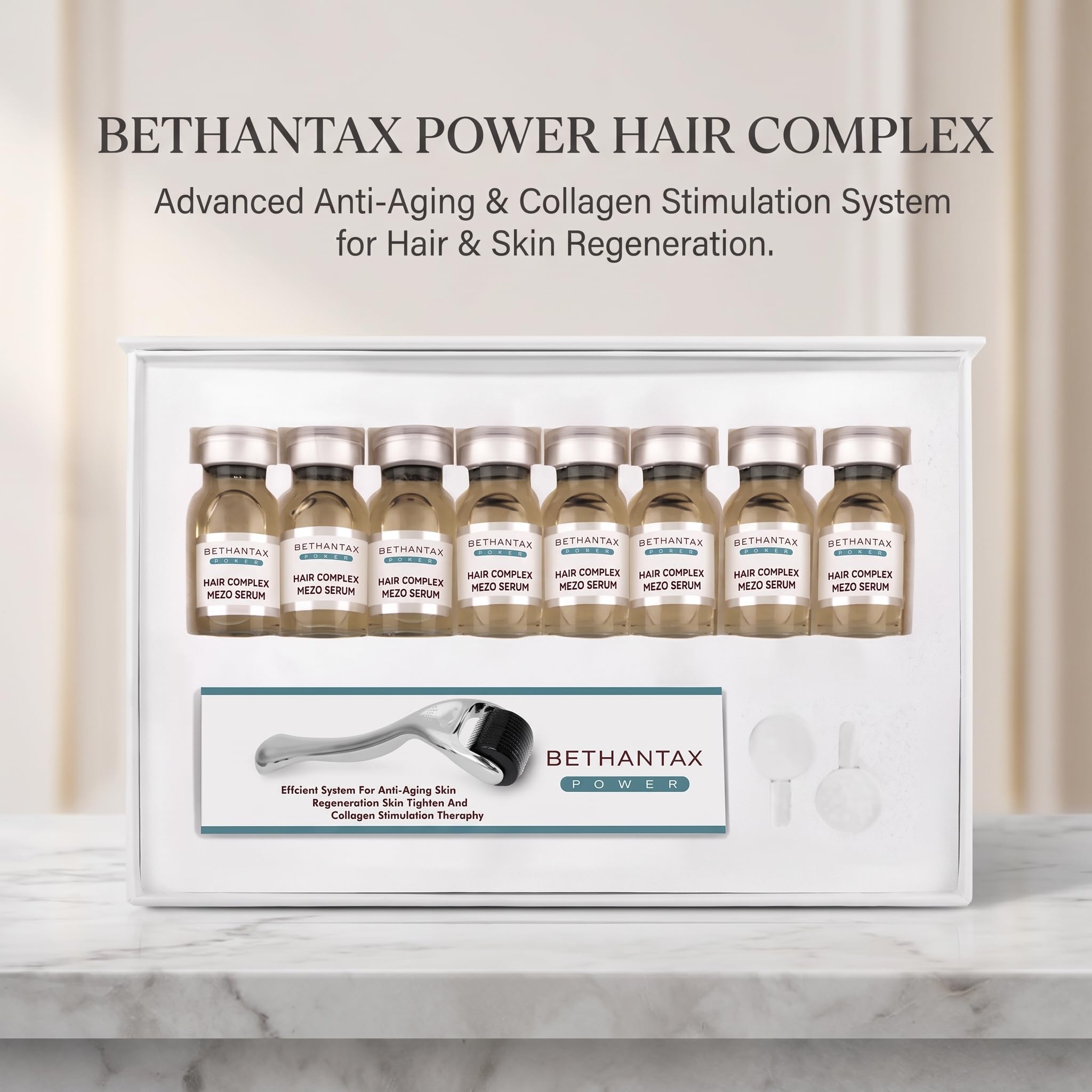 Hair Complex zestaw serum do skóry głowy – zaawansowane dostarczanie peptydów i minerałów dla gęstszych, pełniejszych włosów – odżywcza pielęgnacja skóry głowy z precyzyjną pipetą