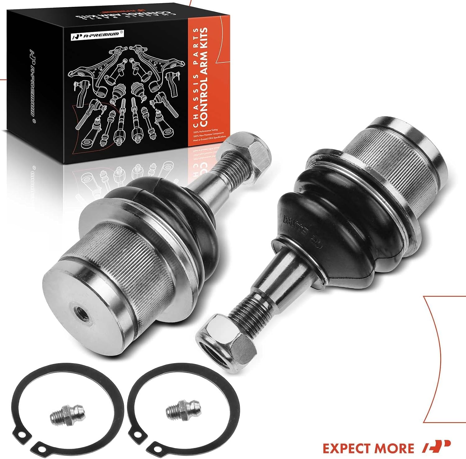 A-Premium 2 x Front Rearward Lower Ball Joint for RWD Only, Compatible with Chrysler 300 2005-2023 & Dodge Charger 2006-2023, Challenger 2008-2022, Magnum 2005-2008