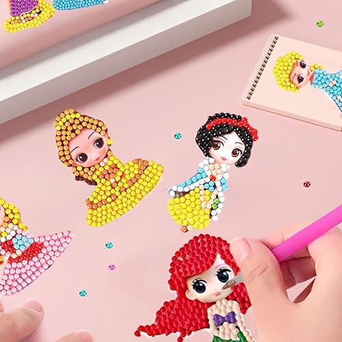 Miniatura 5 de Fadgesy Kits de calcomanías artísticas de pintura 5D para niños, kits de pintura por números, kits de calcomanías artísticas para niños y niñas a