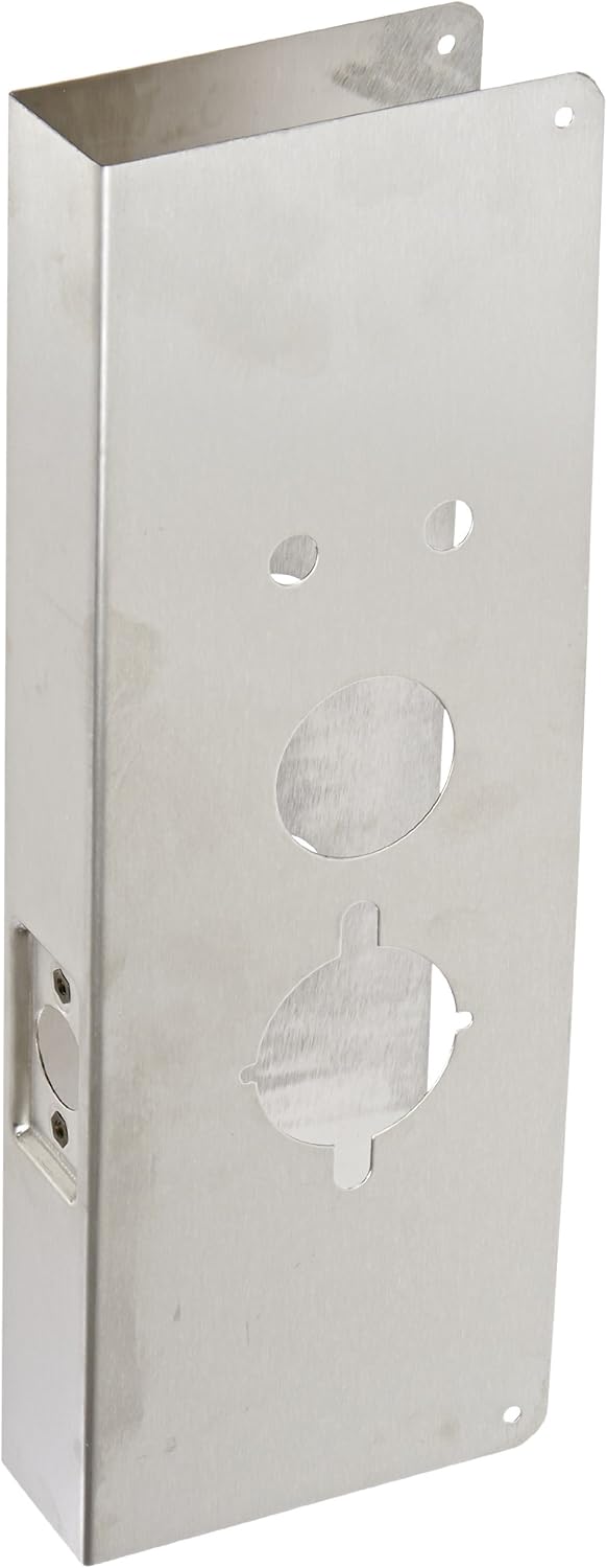 Don-Jo 27-CW 22 Gauge Stainless Steel Wrap-Around Plate, Satin Stainless Steel Finish, 5 Width x 15 Height, for Alarm Lock and Trilogy Lock