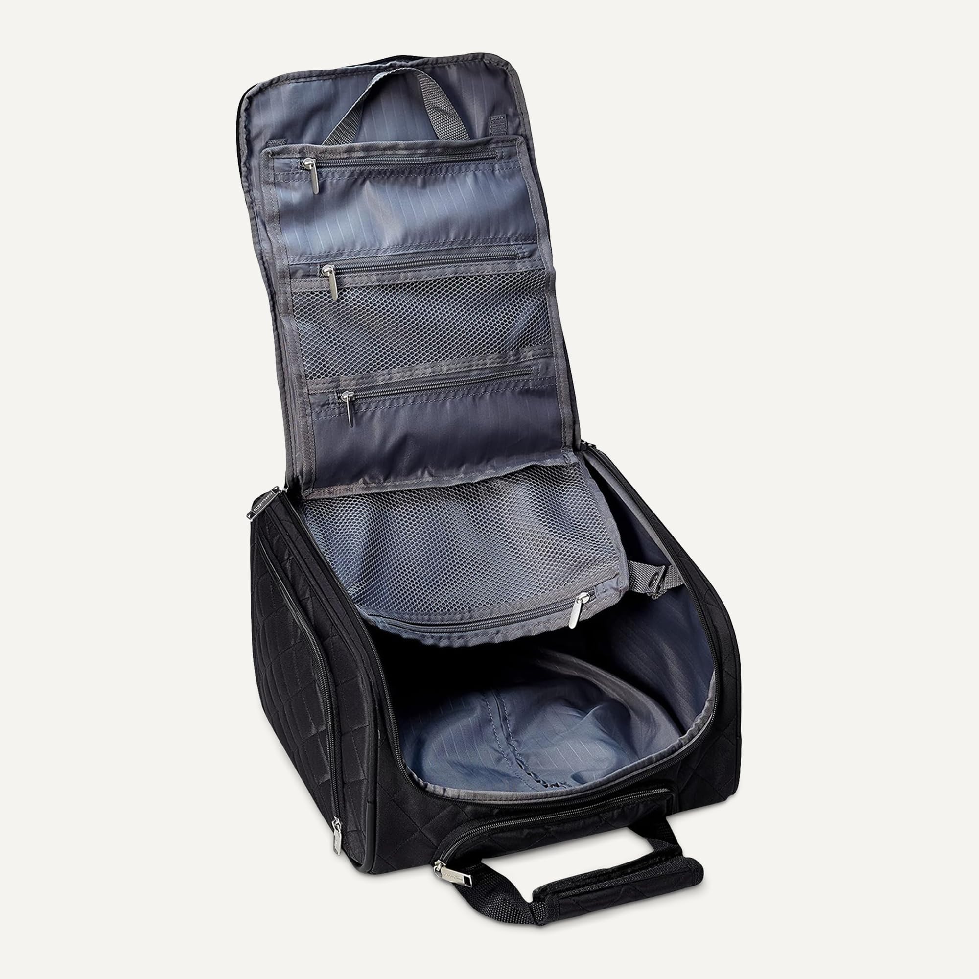 Amazon Basics Equipaje para Llevar debajo del Asiento, Acolchado en Color Negro, 35.3cm x 25.2cm x 38.5cm