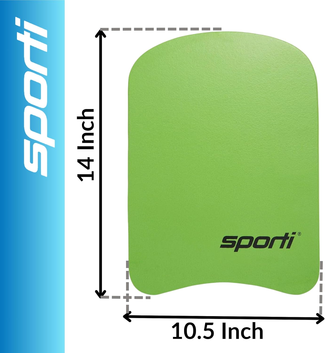 Swim Training Kickboard & Training Swim Fins Set – Boost Leg Strength, Improve Technique & Confidence for All Levels of Swimmers ( Green Blue - Neon Green )
