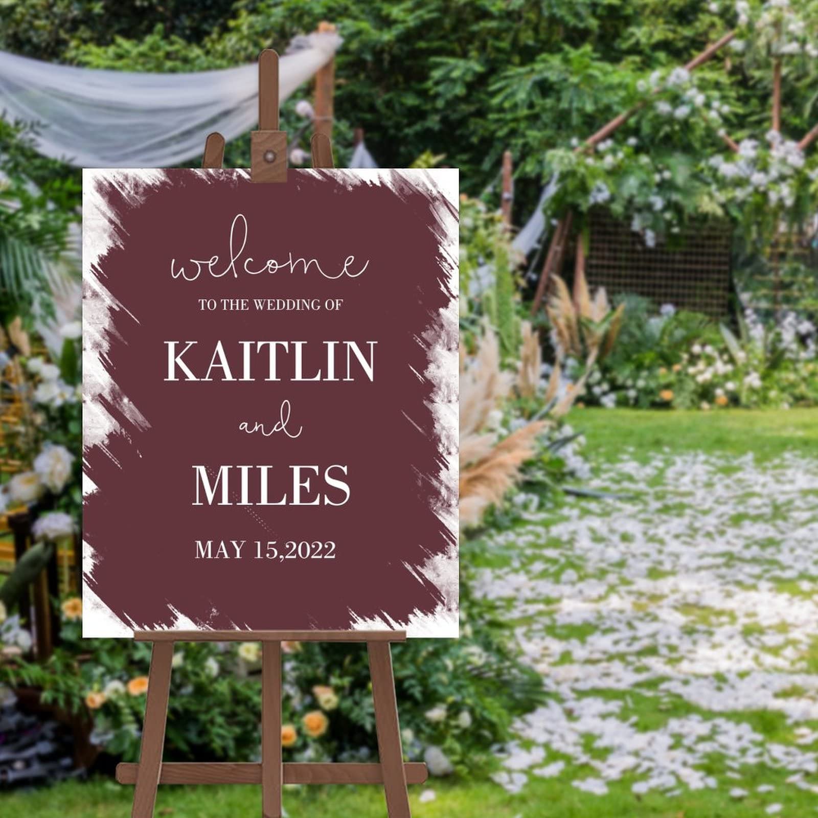 Panneau mariage personnalisé Welcome de fiançailles 40x50cm