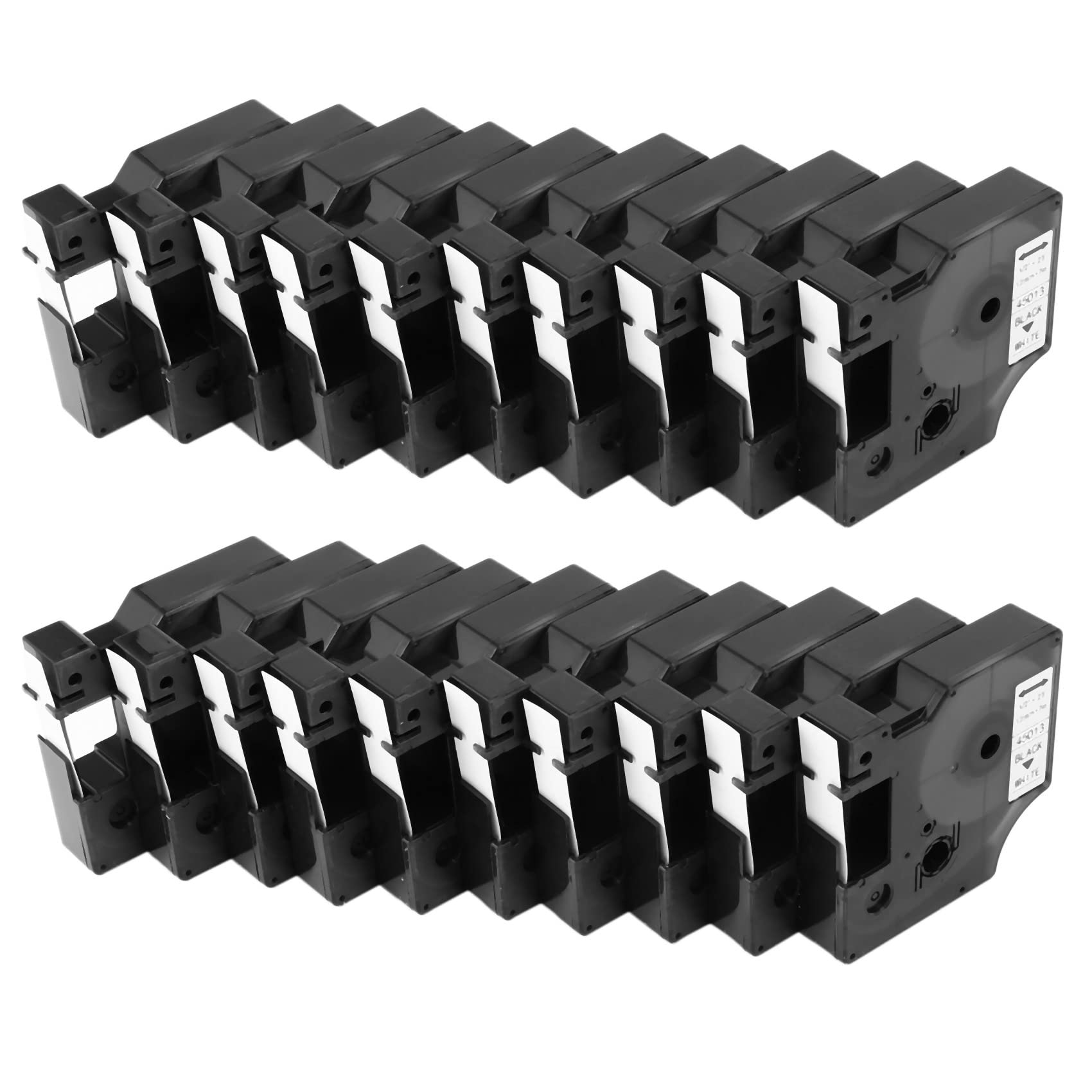 VENOAL 20 nastri per etichettatrice/nastro 45013 nero su compatibili per Label Manager 160 210 450 280