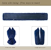 Vista 14 de Dikoaina Bufanda de piel sintética de invierno para mujer Blanco