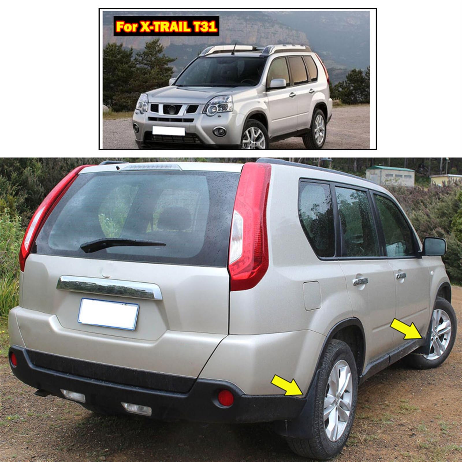 Paraspruzzi for auto, per NISSAN, for X-TRAIL, T31 2008-2013