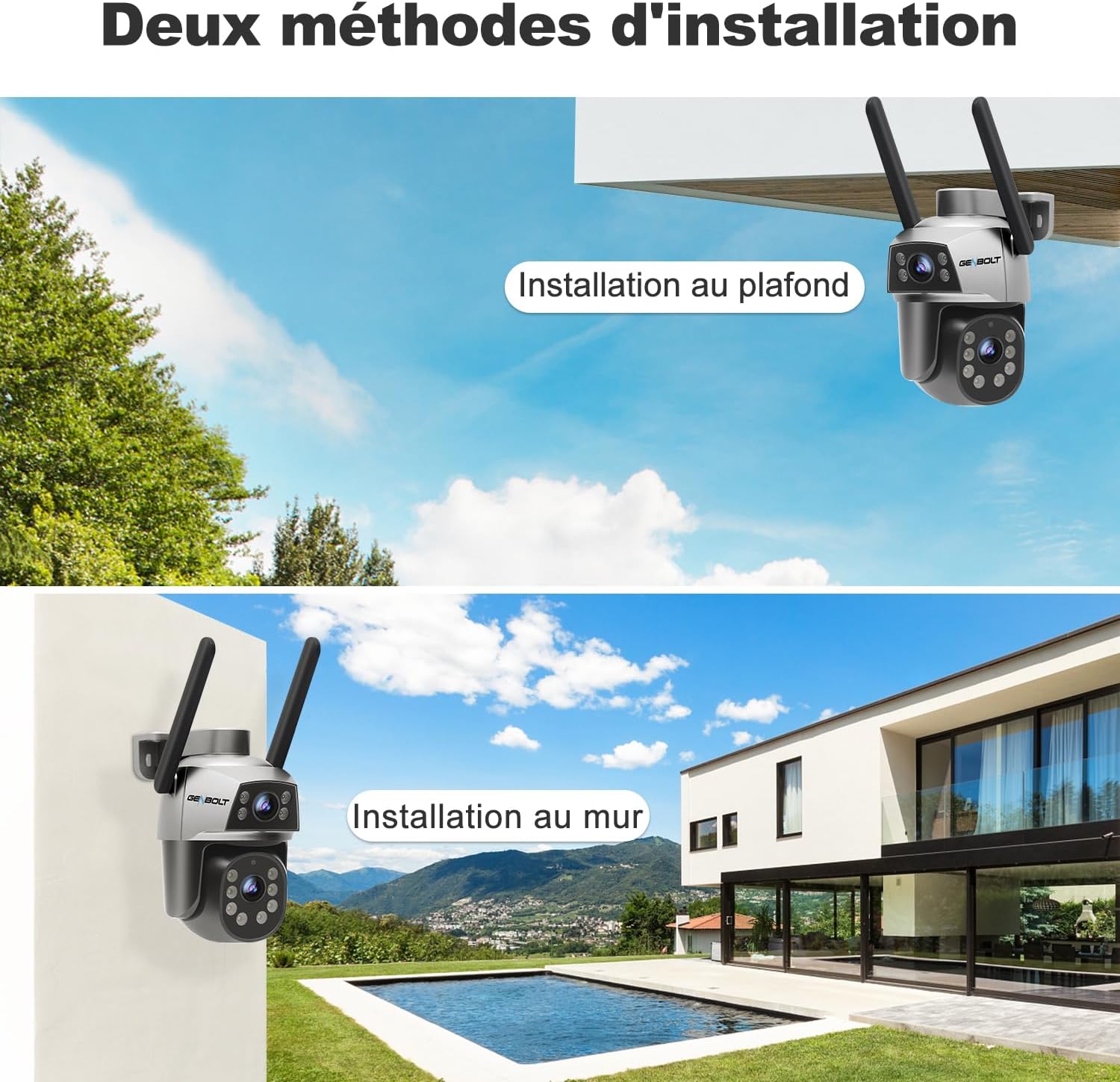 Écran d’application de surveillance et accès aux enregistrements