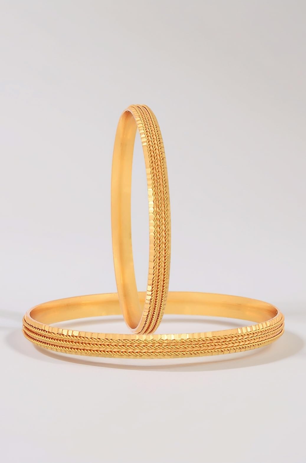 Bangle Gold Plated Bahubali Inspired Trendy Bangle Set Of 2 Jewellery For Women & Girls (2.8)