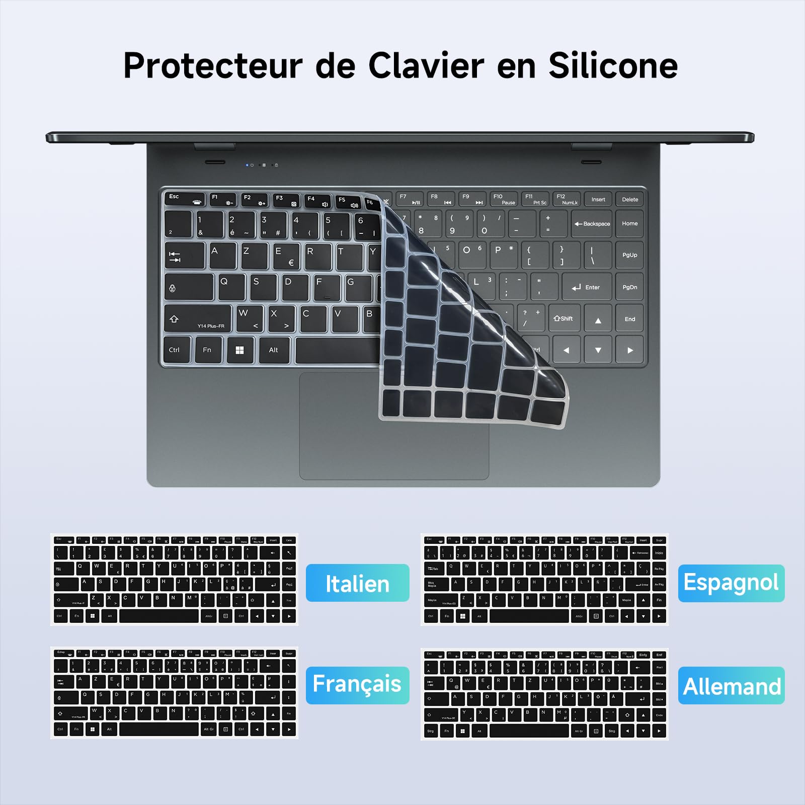 BMAX Ordinateur Portable 2 en 1 Intel N150 14" Écran Tactile 16Go RAM 512Go SSD Clavier Rétroéclairé Win11
