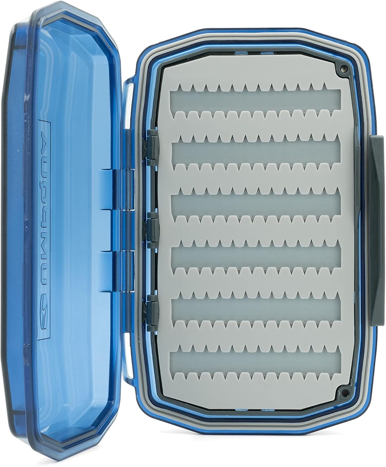UMPQUA UPG Silicone WP Essential Medium Fly Box - Lightweight Versatile Medium-Sized Waterproof Dustproof Quick-Loading Fly Storage Case - Fly Fishing Tackle Organizer - Blue