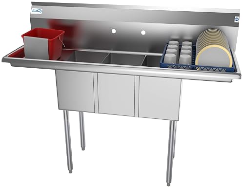 KoolMore SC101410-12B3 3 Compartment Sink