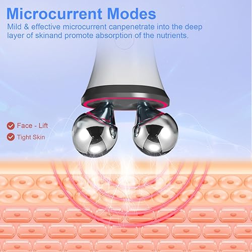 Miniatura 7 de Dispositivo facial Microcurrent - Masajeador facial eléctrico para levantar la cara, dispositivo facial de microcorriente para cara y cuello,