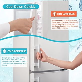 Ice Face Mask Reusable Cold Gel Mask for Puffiness/Dark Circles/Eye Bags/Dry Eyes/Headaches/Migraines/Stress Relief, Ice Pack for Face (Blue)