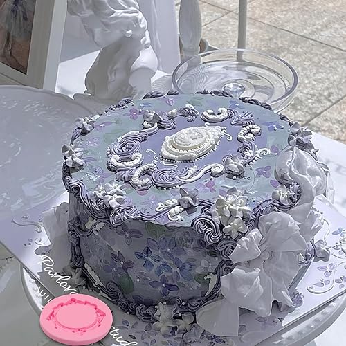 Miniatura 3 de Molde de silicona con marco de espejo barroco, 4 piezas, decoración de tartas, moldes de fondant, marco europeo, molde de chocolate, para decoración