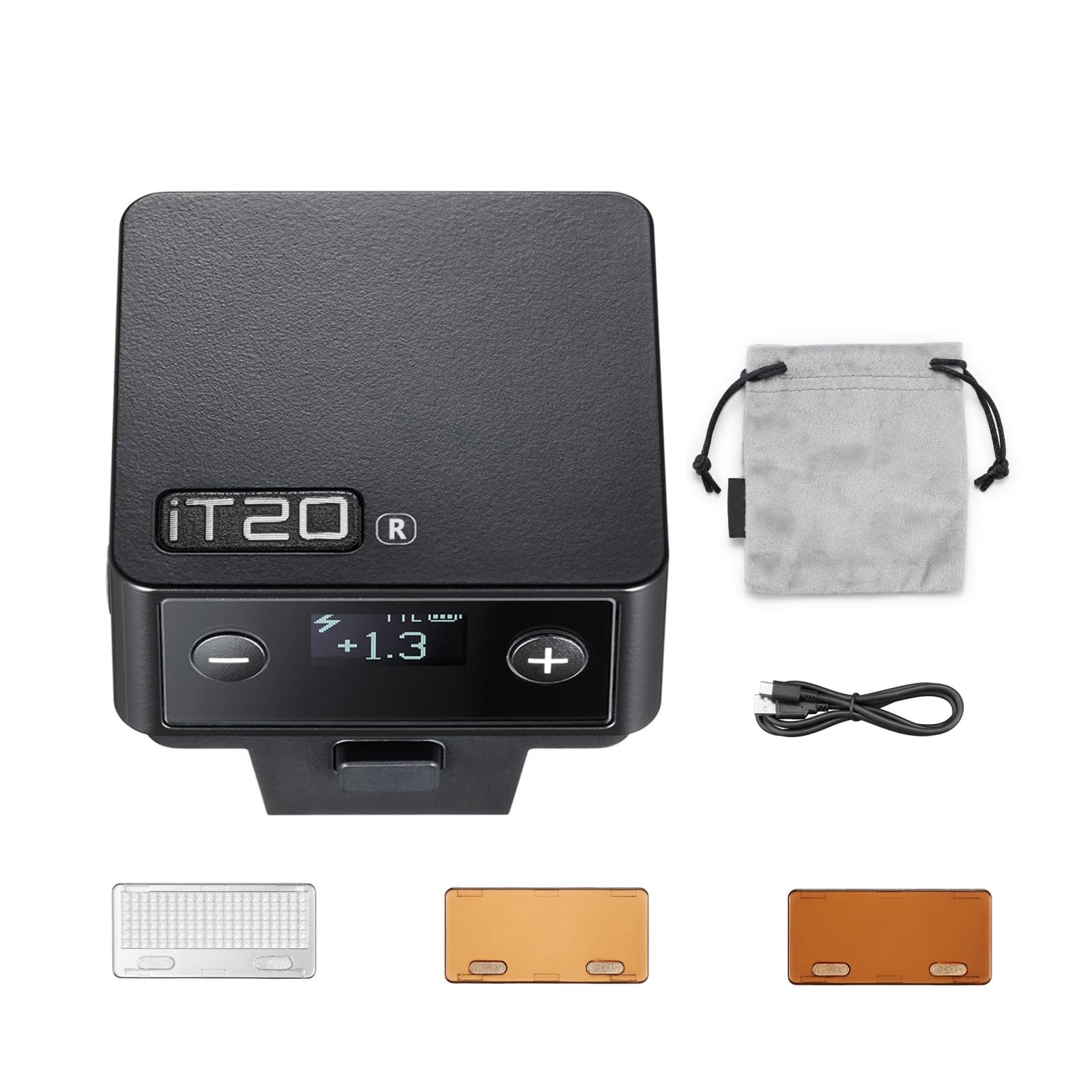 GODOX iT20R TTL Appareil photo Speedlite 700 flashs 1,5 s Temps de recharge 1/8000s HSS Flash avec diffuseurs magnétiques et filtres de couleur pour Ricoh GRIII/IIIX/IIIX HDF (noir)