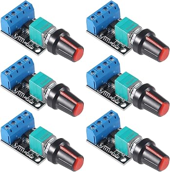 UMLIFE 6PCS 5V 12V 10A Voltage Regulator PWM DC Motor Speed Controller Governor Stepless Speed Regulator LED Dimmer Power Controller