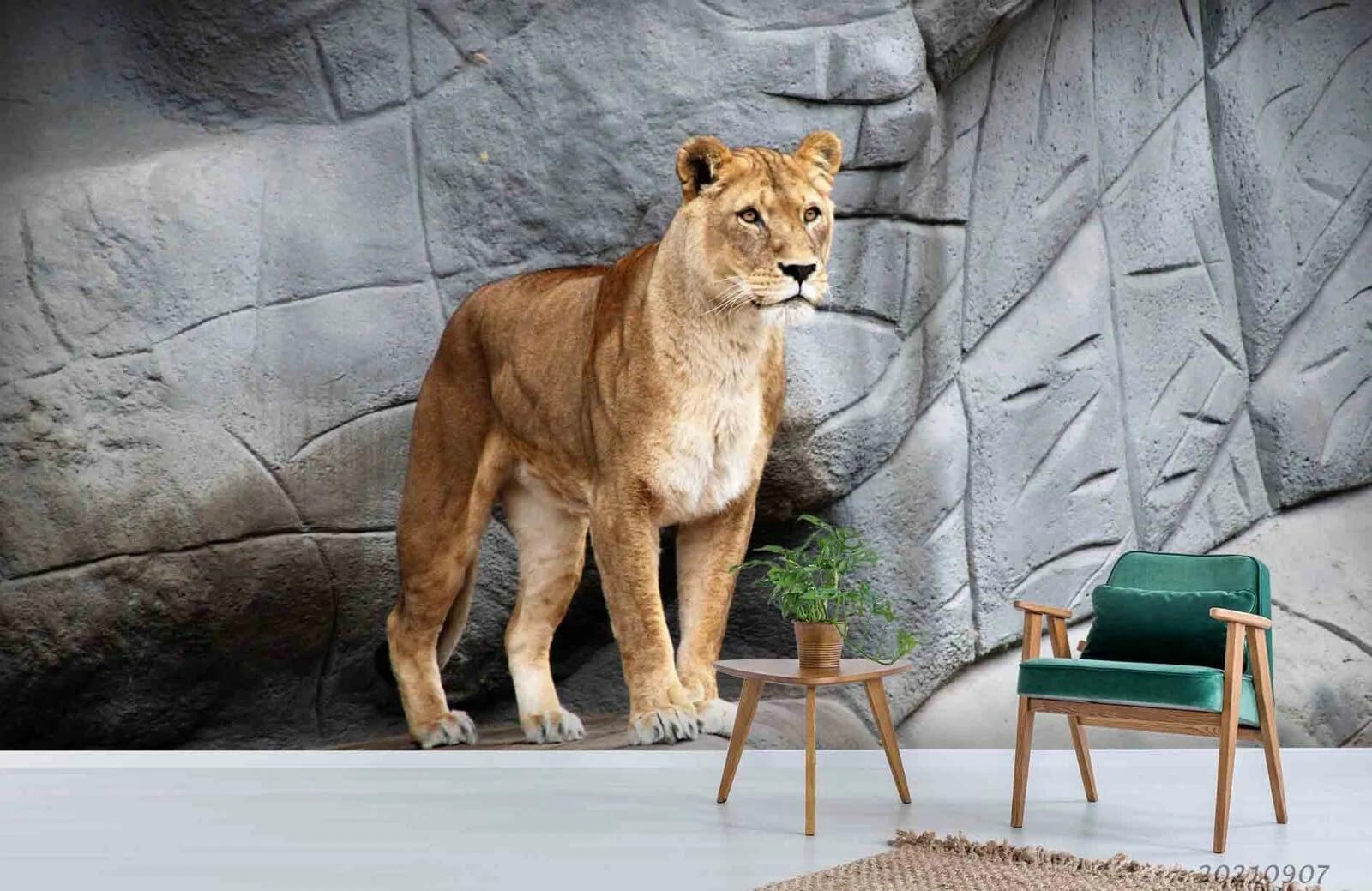 Papier peint panoramique haut de gamme Pierre du Lion déco 150x105cm