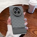 Pikkme Back Cover for Realme 14 Pro 5G Camera Protection 3D Hexa Cube Design Silicone Protective Bumper Case (Grey) gallery image