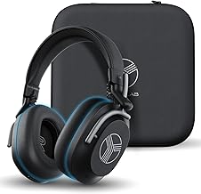 TREBLAB U5 - Hybrid Active Noise Cancelling Headphones Over-Ear, Deep Bass, 55H Battery, Mic for Calls, Bluetooth 5.3, Water-Resistant IPX4, Wireless Headphones Foldable for Travel, Gym, Work, Sports