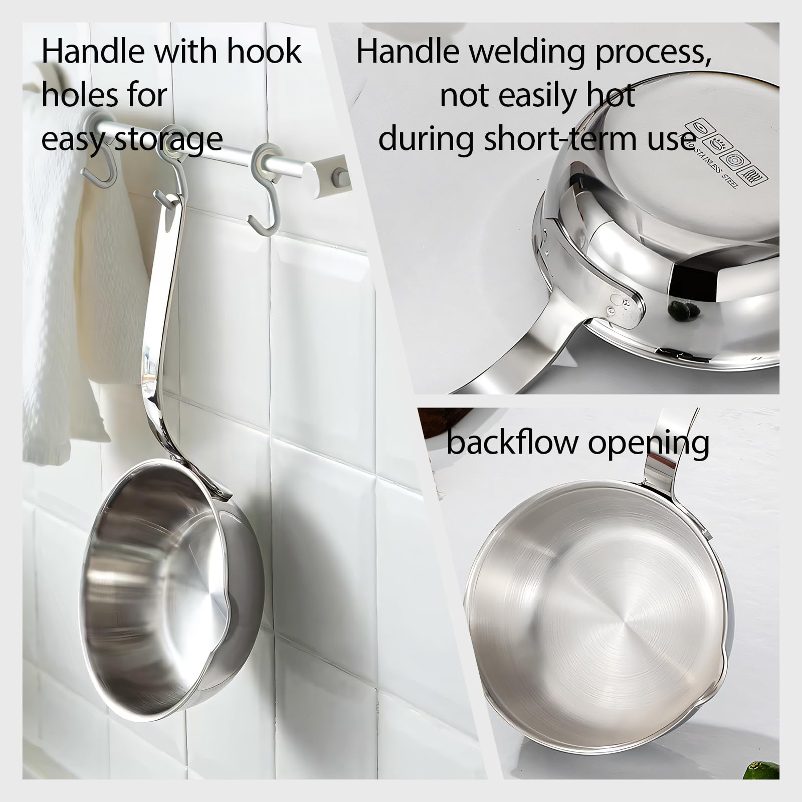 Stainless Steel Butter Warmer - Milk & Coffee Pot -5