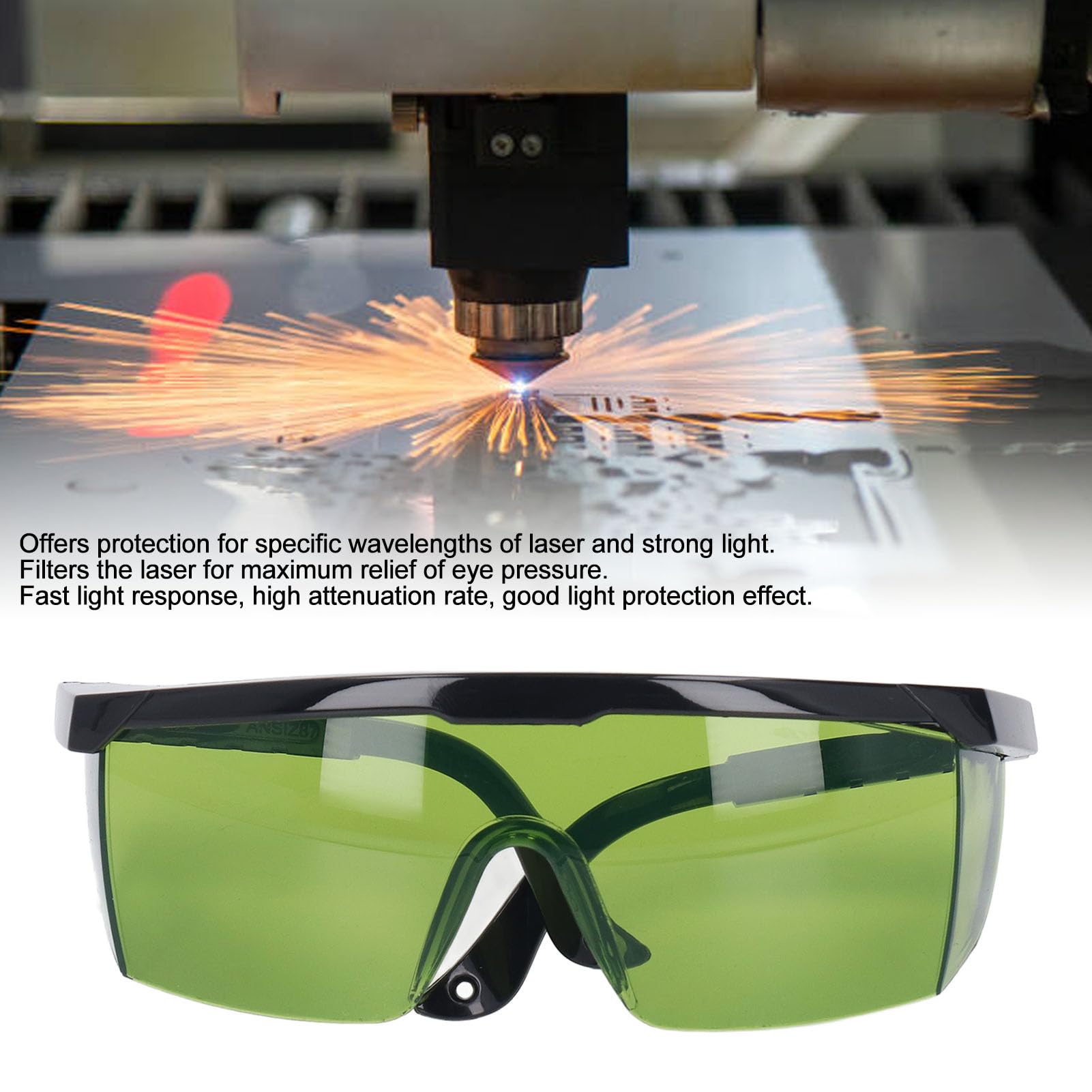 Gafas de Protección Láser 740-1100nm, Seguridad Ocular para 755nm, 808nm, 908nm, 1064nm - Ideales para Manualidades y Trabajos de Precisión, Ligeros y Cómodos