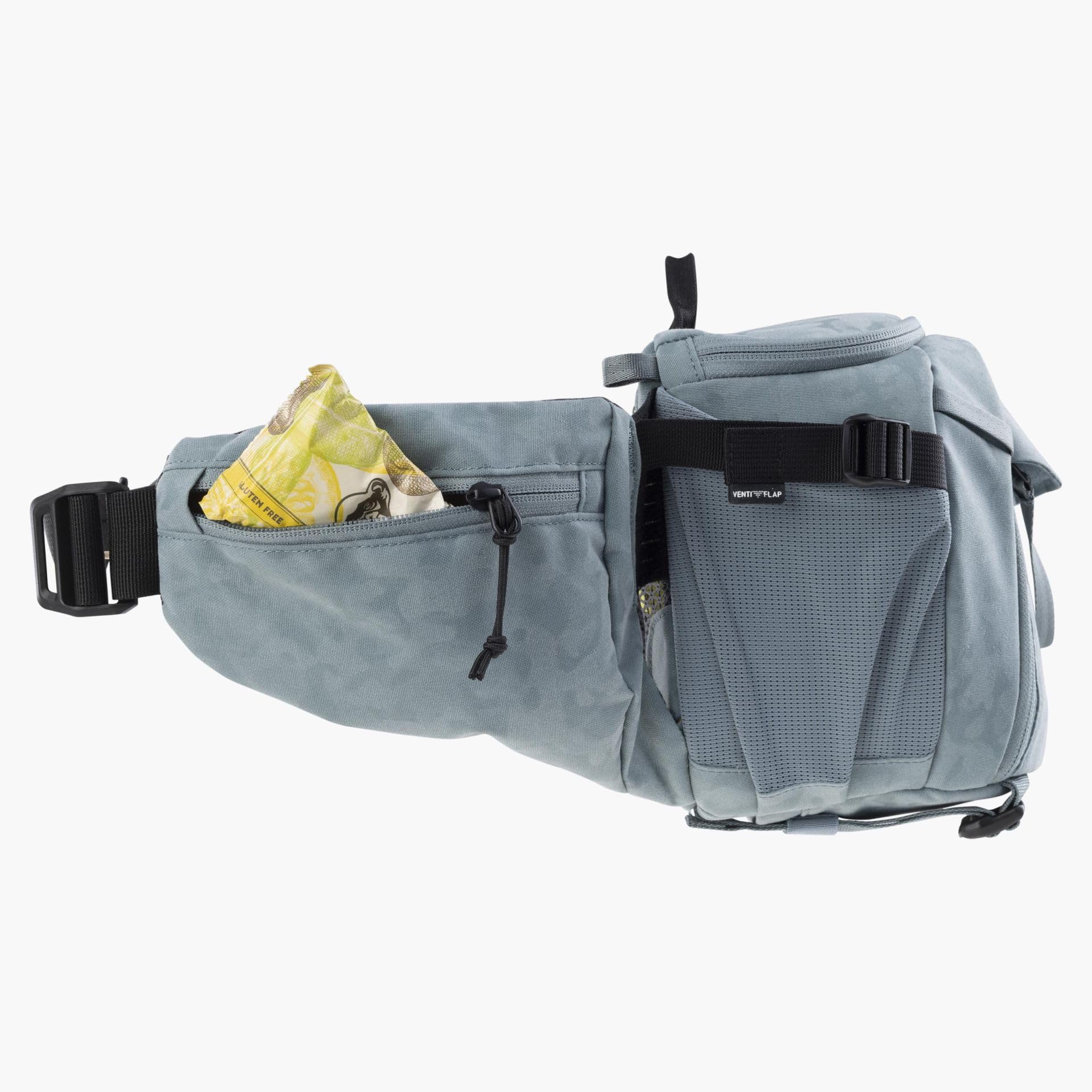 EVOC HIP PACK CAPTURE 6, torba biodrowa (wydajna wentylacja pleców, elastyczne kieszenie boczne, przegródki organizacyjne, wymiary: 14 x 20 x 31 cm, pojemność: 6 l), stalowa