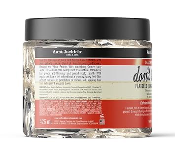 Aunt Jackie's Curl La La, Lightweight Curl Defining Custard, Enriched with Shea Butter & Olive Oil, Basic, 15 Ounce & Flaxseed Recipes Don't Shrink Elongating Hair Curling Gel for Natural Curls
