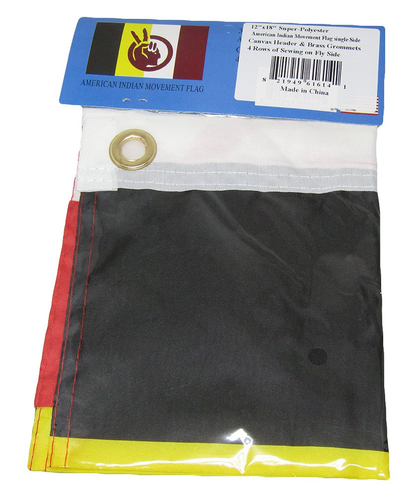 Bandiera Movimento Indiano Americano AIM 12x18 Pollici – 100% Poliestere Per Auto O Barca