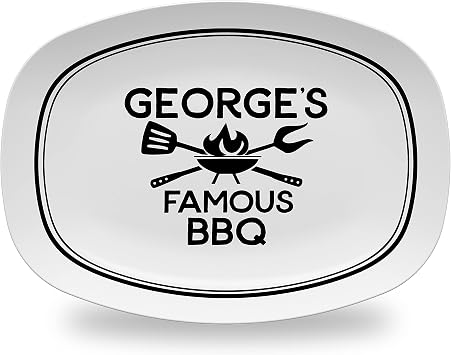 Tiny Expressions Personalized BBQ Grill Platter with Customized Name