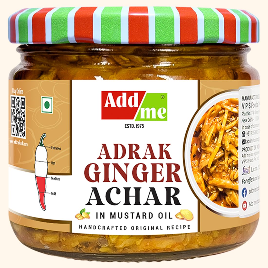 Add me Homemade ginger pickle 300g in fresh mustard oil | Adrak ka achar 300gm north indian recipe Glass Pack (B0CG3KH7CB) Amazon Price History, Amazon Price Tracker