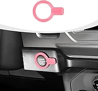 Vista 13 de Cubierta para botón de arranque Bronco, ajuste del botón de arranque del motor compatible con accesorios interiores Ford Bronco 2021-2023, fibra