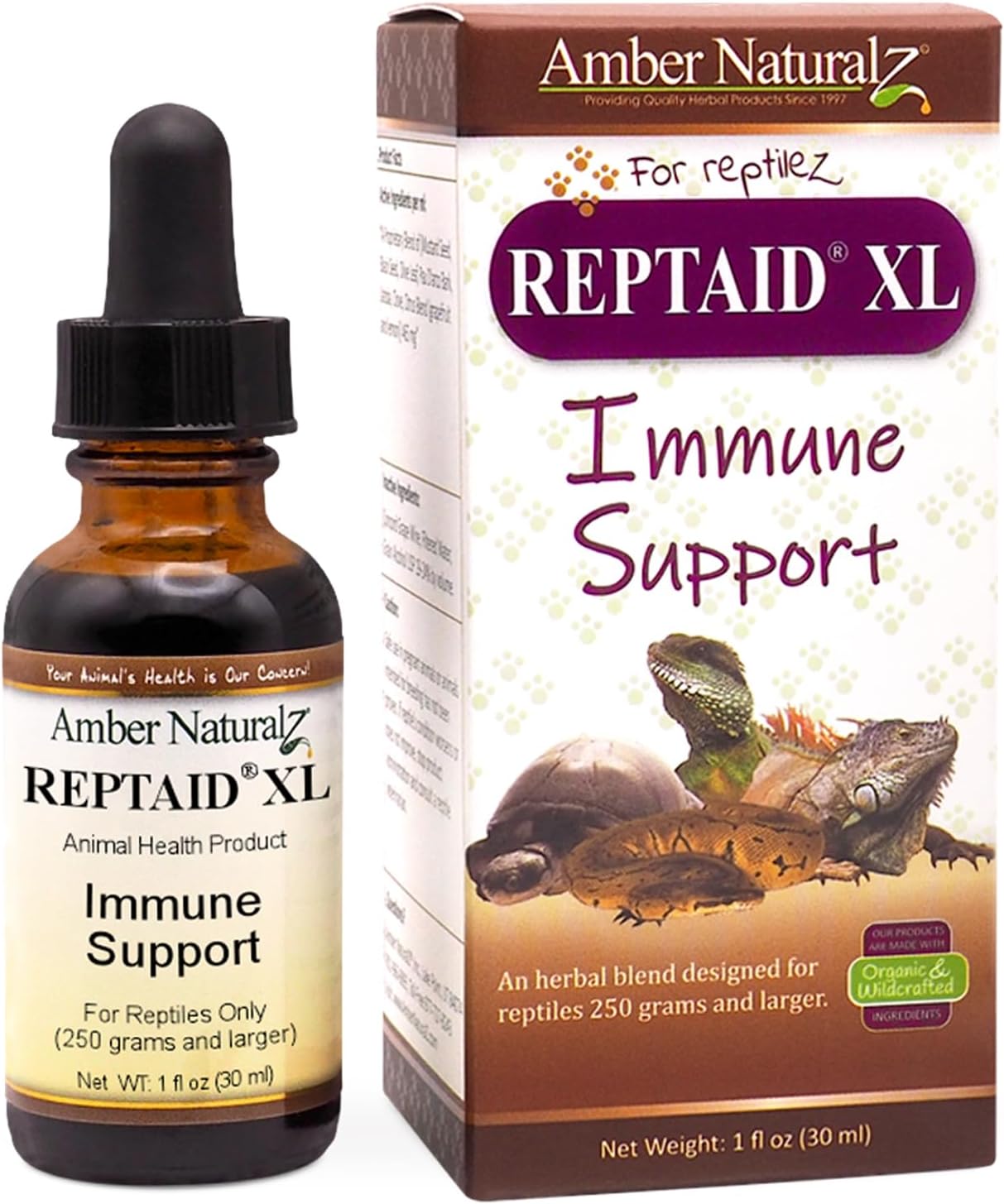 Reptaid XL- An herbal Supplement to help your small reptiles overcome some parasitic and bacterial infections by Amber Technology