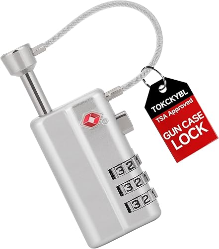 Miniatura 11 de Candado profesional para armas aprobado por la TSA, resistente, resistente a cortes y seguro para niños para armas de fuego, pistolas, estuches de