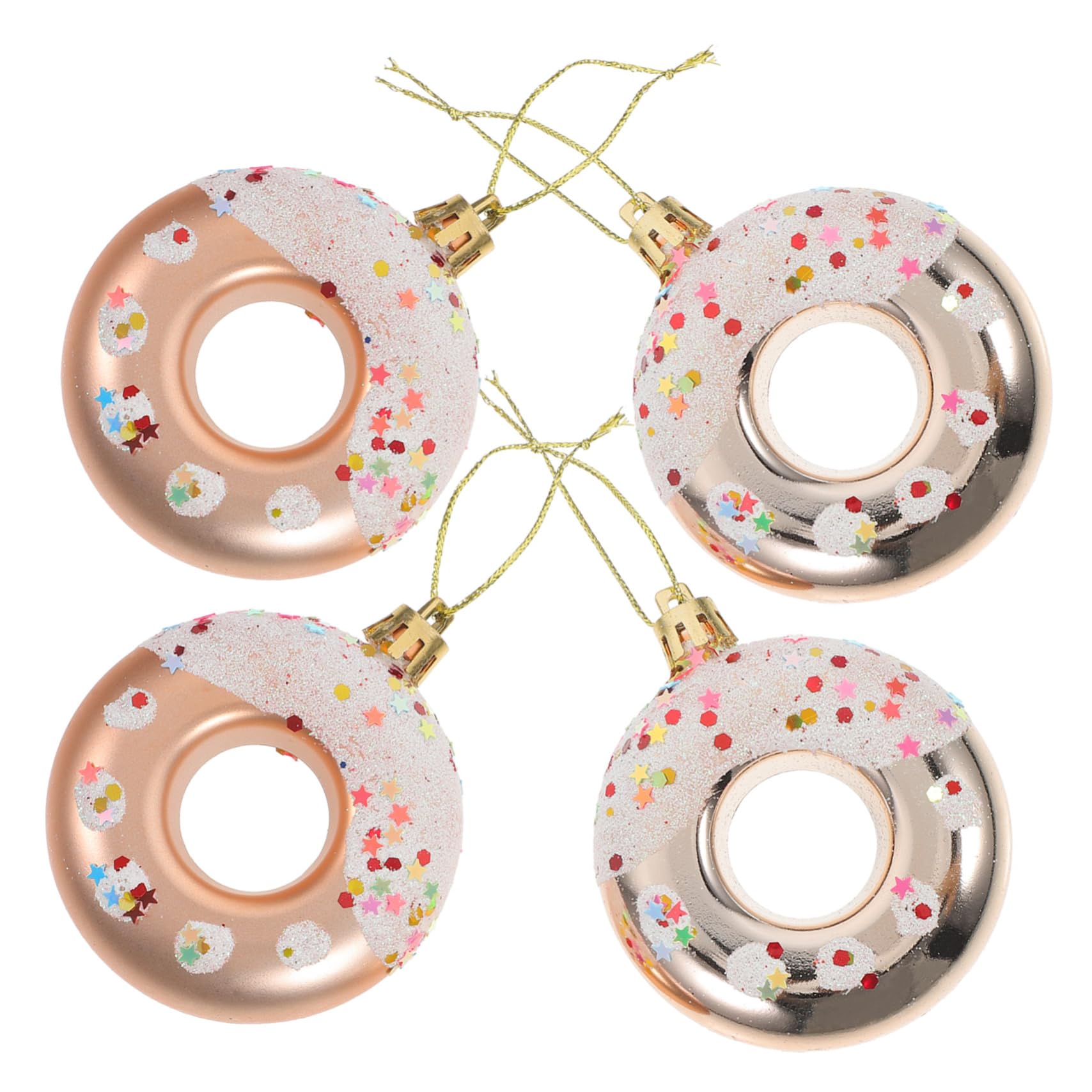 Ciieeo 20 Piezas Bola De Decoración Navideña Decoración Colgante del Árbol De Navidad Adorno Colgante De Donut De Árbol De Pascua Decoraciones De Fiesta De Donas Donut Falso El Plastico