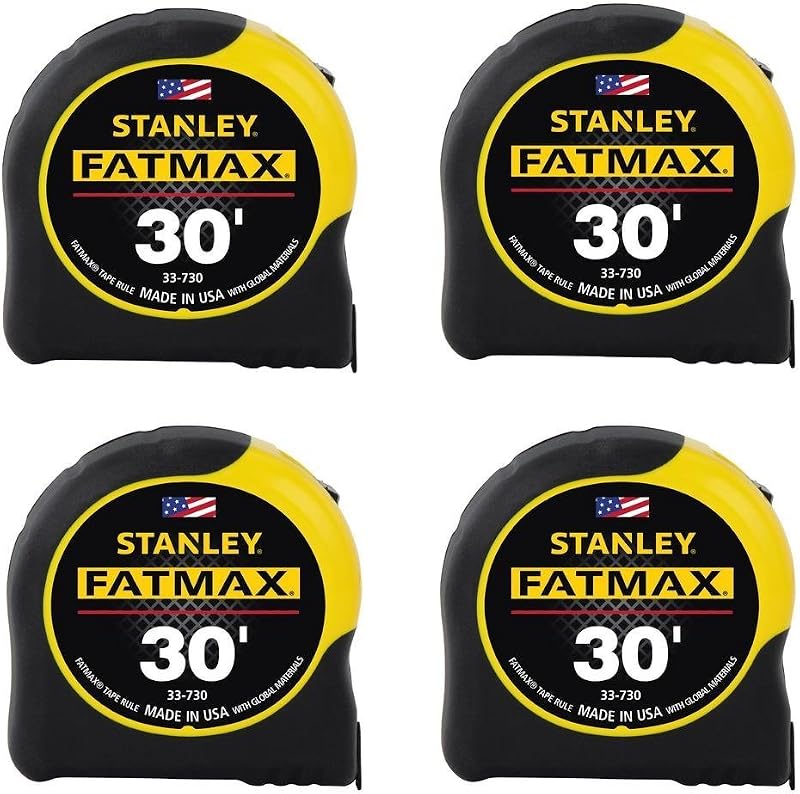 Stanley Hand Tools 33-730 Cinta métrica FatMax® de 1-1/4" x 30', paquete de 4