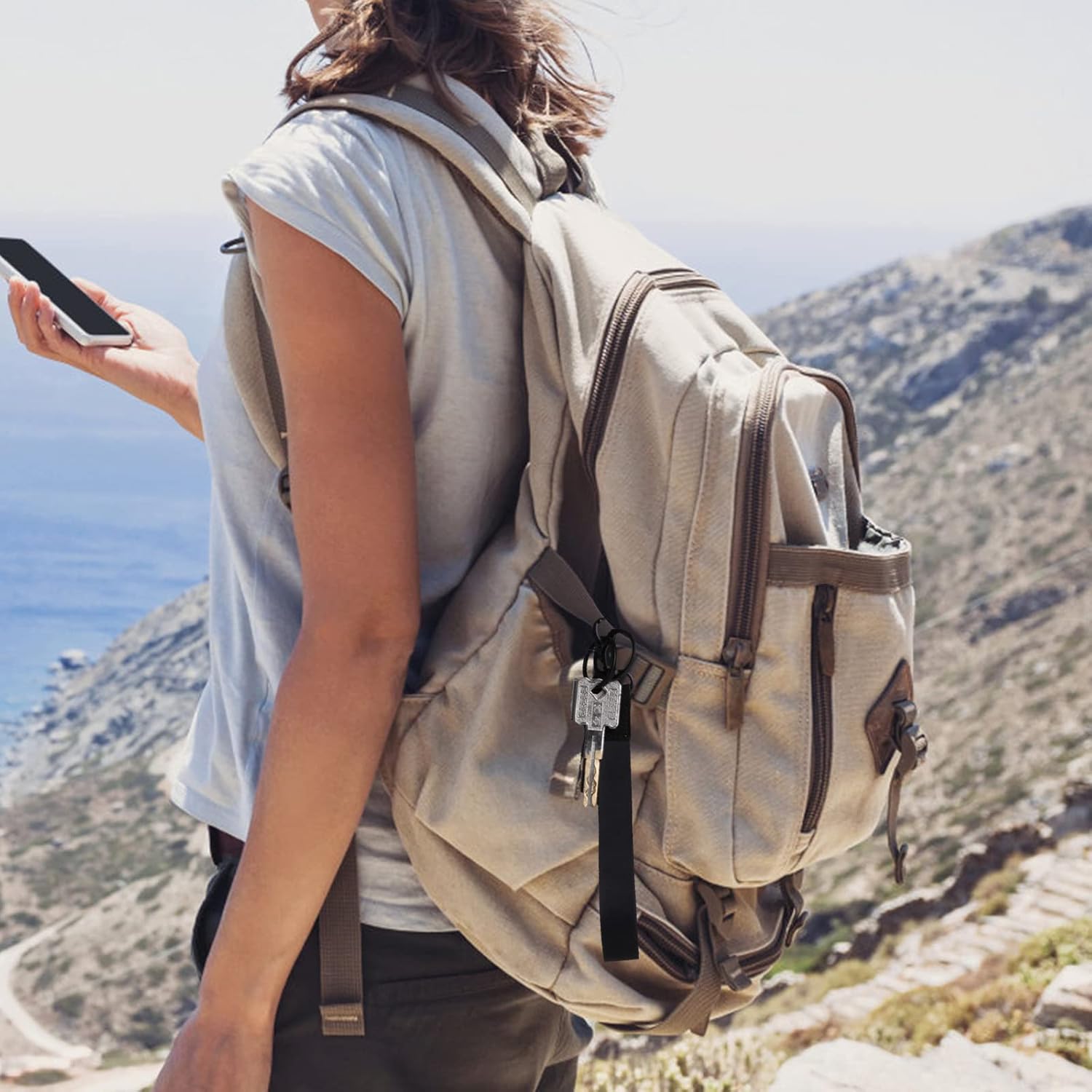 XCHIN Hand Wrist Lanyard Key Chain Holder, Wristlet Strap for Key for Women & Men, Short Keychain Lanyard for Car Key - Image 5